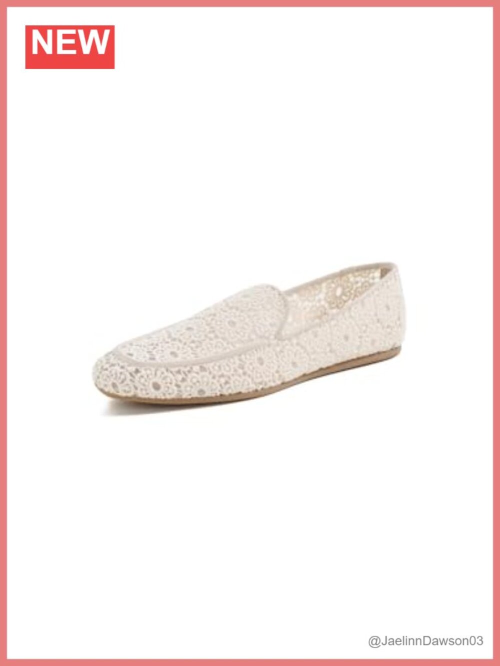 Stuart Weitzman Lee Loafer Cotton Crochet Slip-On Flat Almond Toe